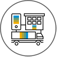 Compras y Operaciones — ícono de carrito y caja registradora