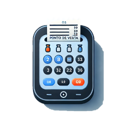 Dispositivo de punto de venta (POS) con pantalla de botones y ticket impreso, representando SAP Customer Checkout como solución para retail y restaurantes integrada con SAP Business One